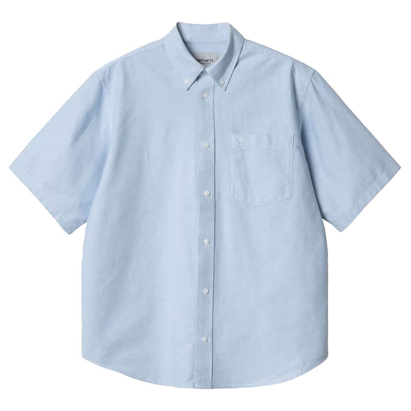 Chemise Carhartt bleu manches courtes vue de face