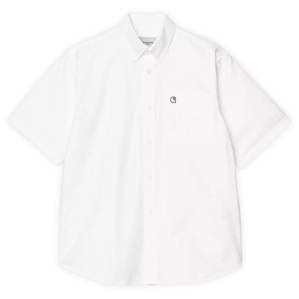 Chemise Carhartt blanche manches courtes vue de face