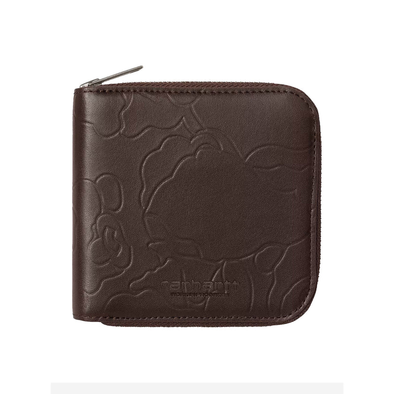 Portefeuille Carhartt cuir brun de face