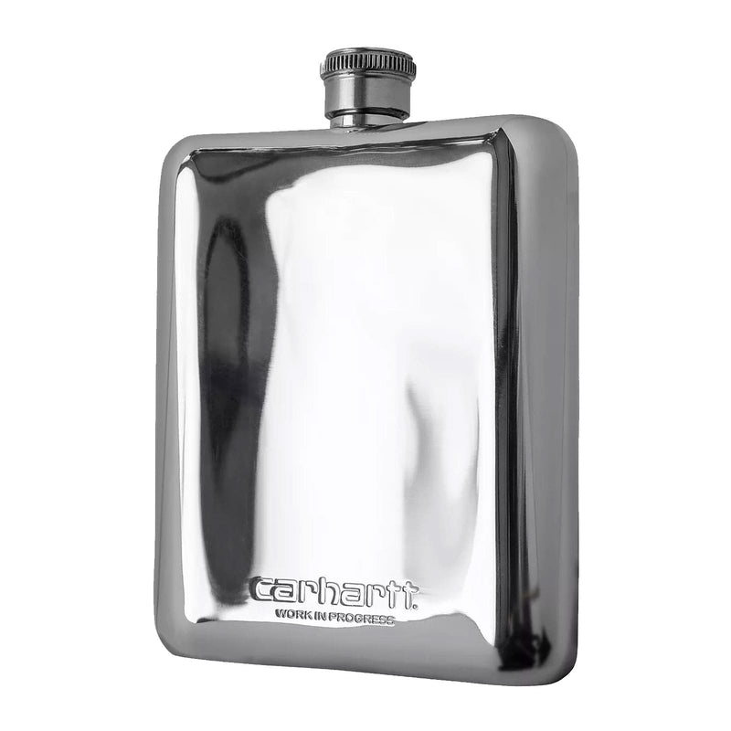 Flasque Carhartt en acier avec gravure 3D Clover vue de dos