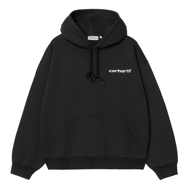 Hoodie Carhartt Caps Noir Hommes vue de face
