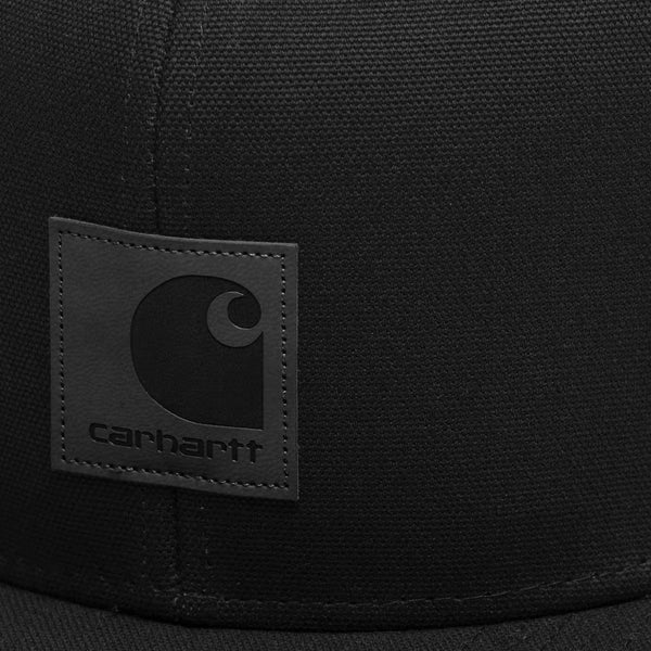 Casquette Carhartt Snapback noir vue de face détail