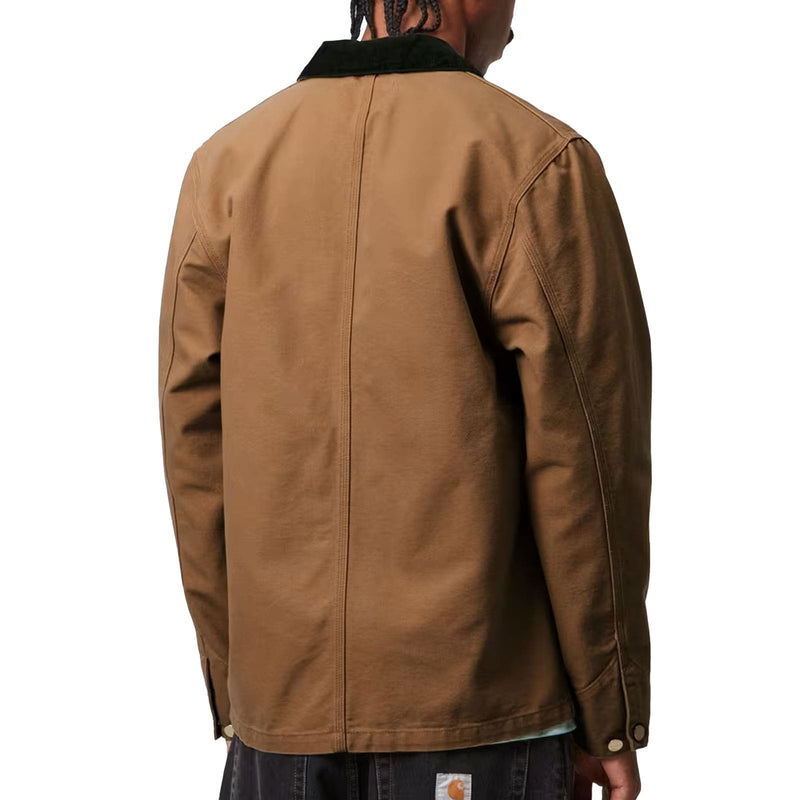 Veste Carhartt Brun Homme Vue de dos mannequin