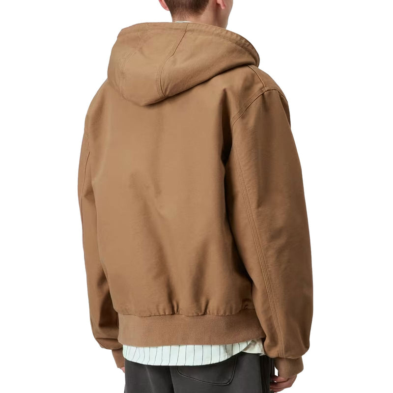 Veste Carhartt  à capuche Brun Vue de dos mannequin 