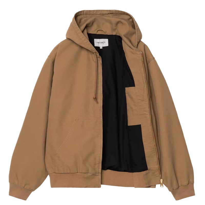 Veste Carhartt  à capuche Brun Vue de face ouverte