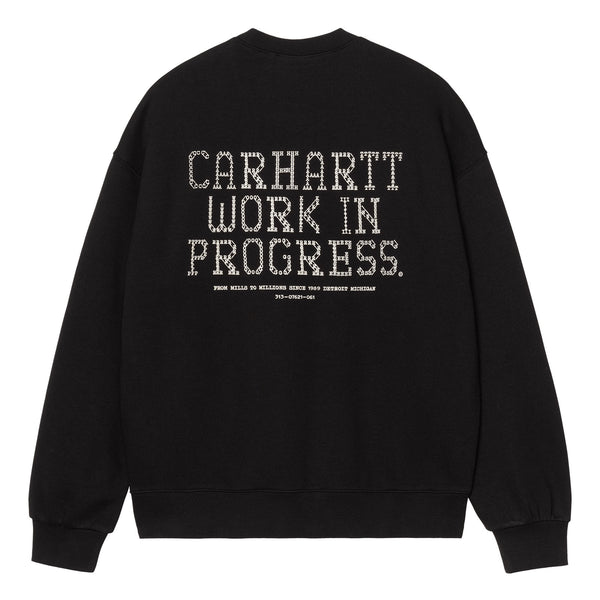 Crewneck Carhartt Noir Homme inscription Carhartt dos Vue de dos