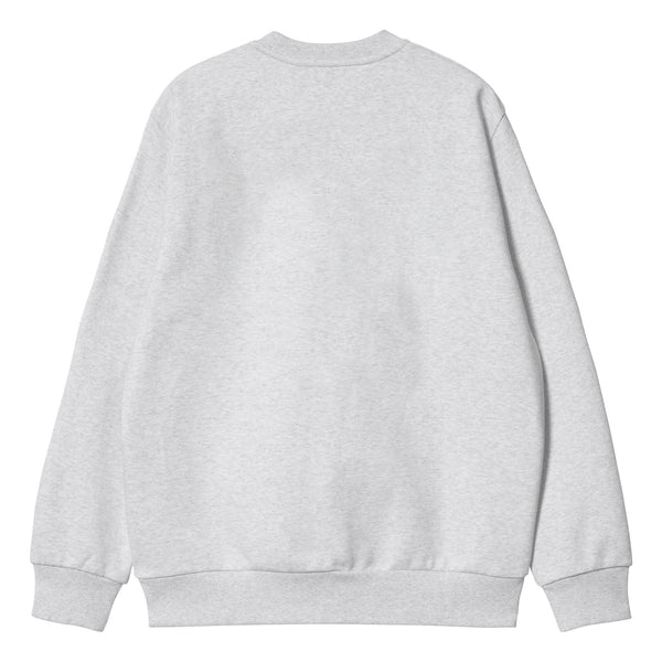 Crewneck Carhartt Gris Femme avec broderie Carhartt a l'avant verte - Vue de dos 