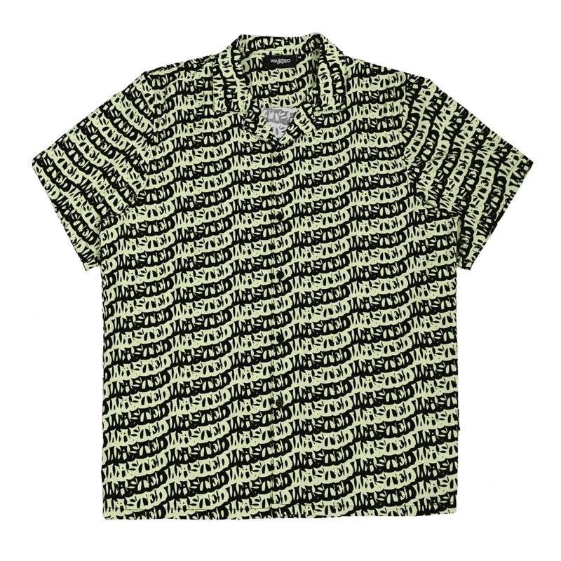 Chemises - Wasted Paris - Allover Method Shirt // Lime Yellow/Black - Stoemp