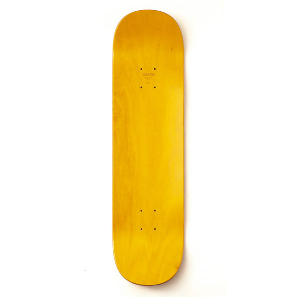 Planche de skate Cleaver skateboard noir graphisme willy football vue de dos  