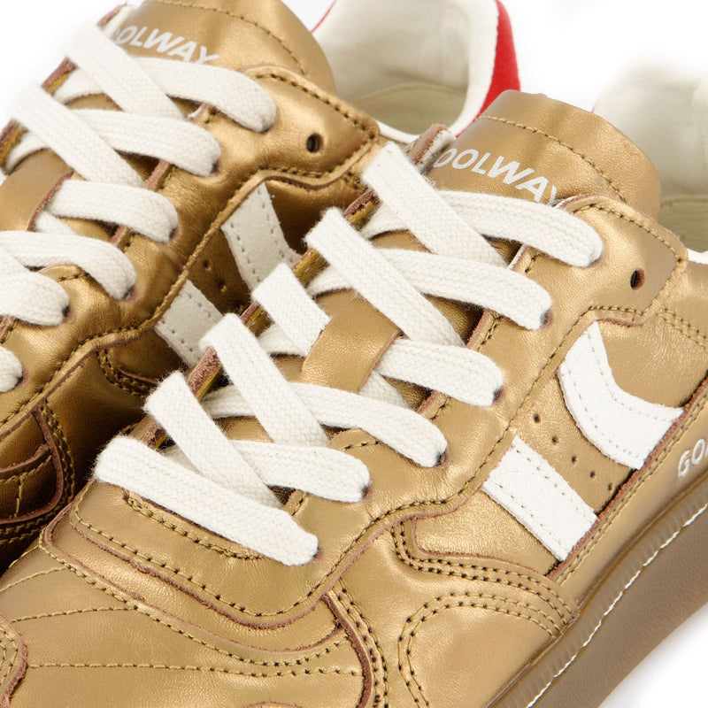 baskets coolway femmes bronze et rouge vues de pres