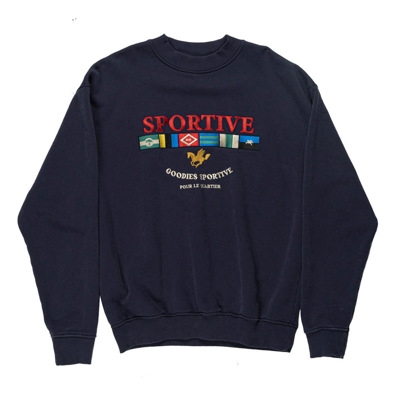 Goodies Sportive Crewneck Navy Homme Vue de Face