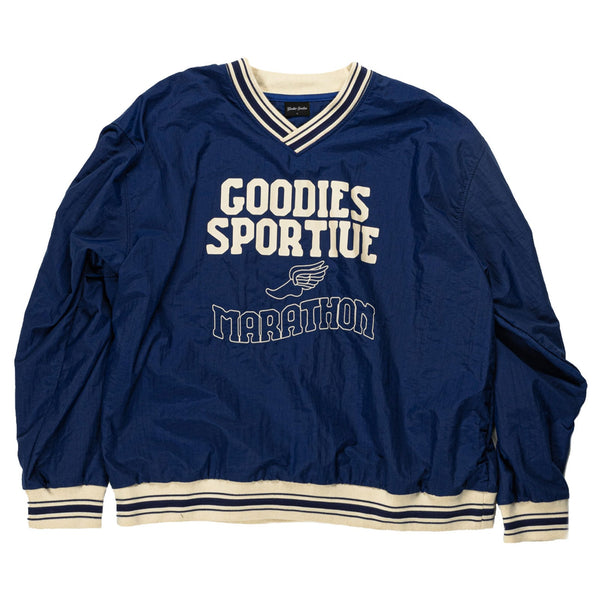 Goodies Sportive Veste Crewneck Bleu Homme Vue de Face
