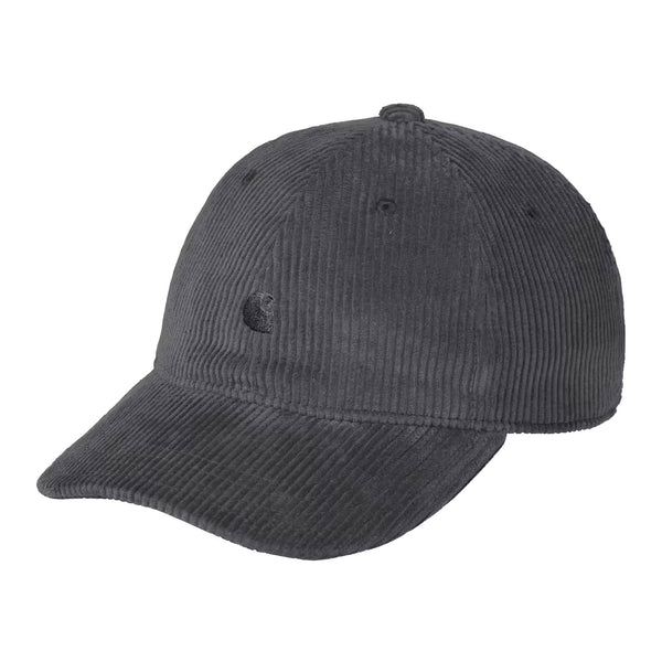 Casquette carhartt grise foncé en velours vue de face 