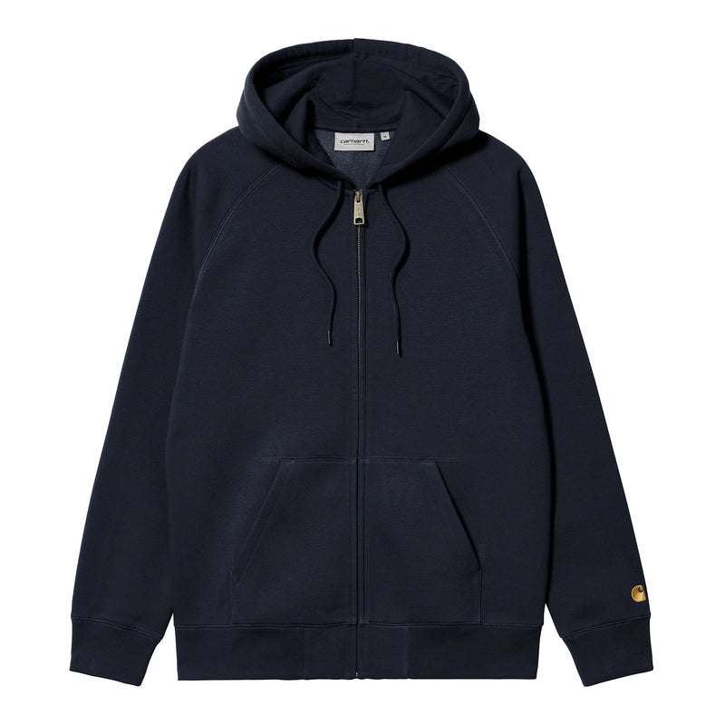 Hooded Chase Jacket // Dark Navy/Gold