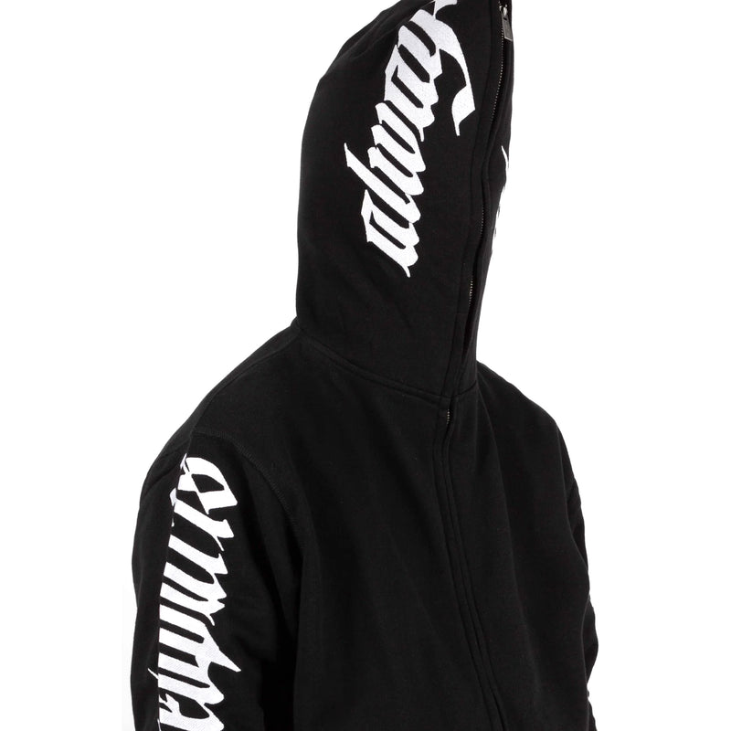 Full Zip Rise Hoodie // Black