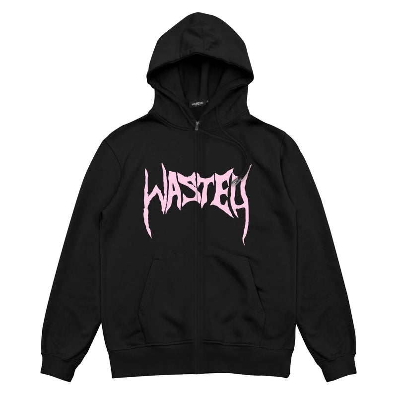 Sweats à capuche - Wasted Paris - Crypt Hoodie Zip // Black - Stoemp