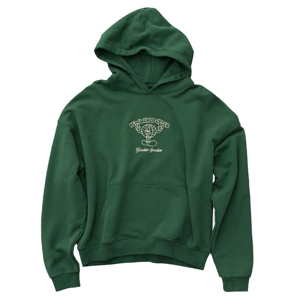 Goodies Sportive Hoodie Vert Homme Vue de Face
