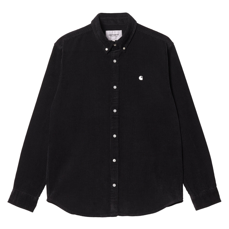 LS Madison Fine Cord Shirt // Black/Wax