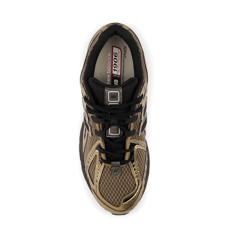 sneakers new balance 1906 bronze dorées vues du haut