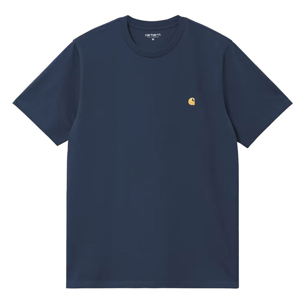 T-shirt Carhartt Chase Bleu vue de face 