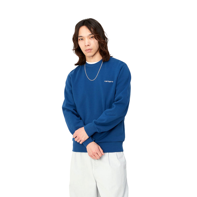 Script Embroidery Sweat // Elder/White