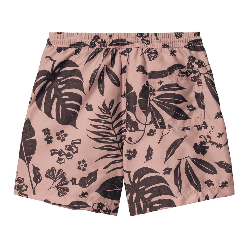 Slater Swim Trunks // Woodblock Print/Glassy Pink