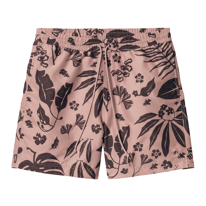 Slater Swim Trunks // Woodblock Print/Glassy Pink