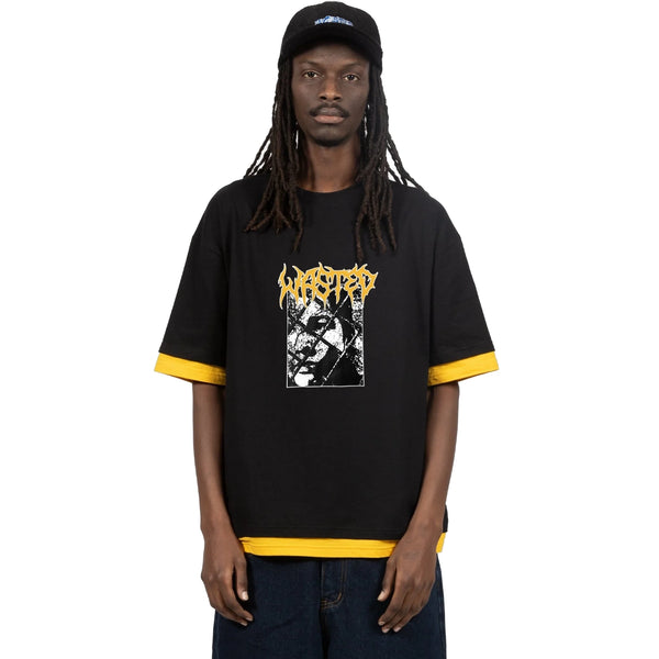 T-Shirt Nine-Wire // Black/Golden Yellow