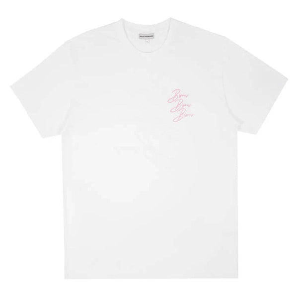 T-shirt Bisous Skateboard blanc vue de face 