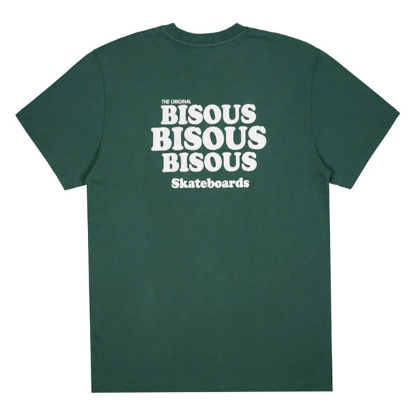 T-shirt bisous skateboard vert forêt vue de dos
