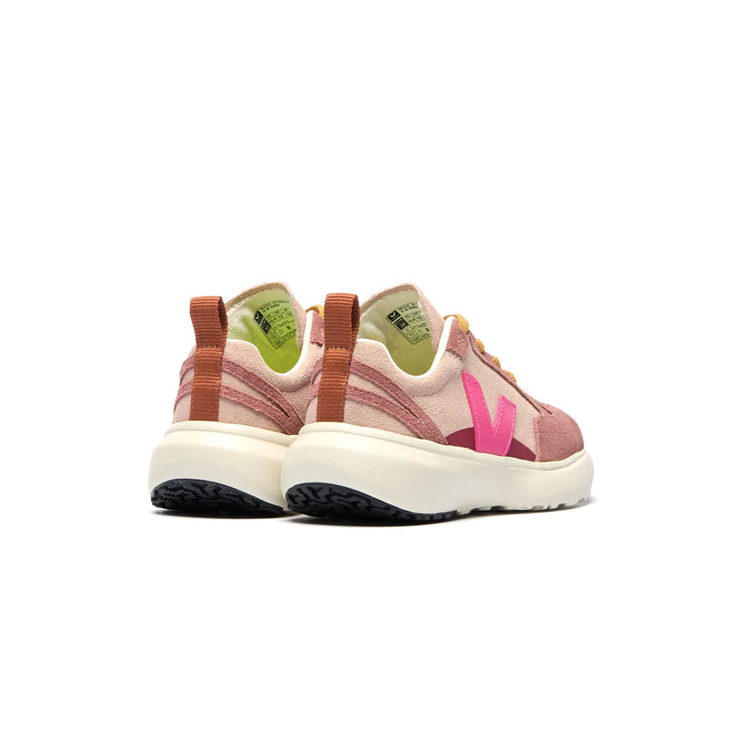 baskets Veja rose enfants lacets élastiques vue de l'arrière