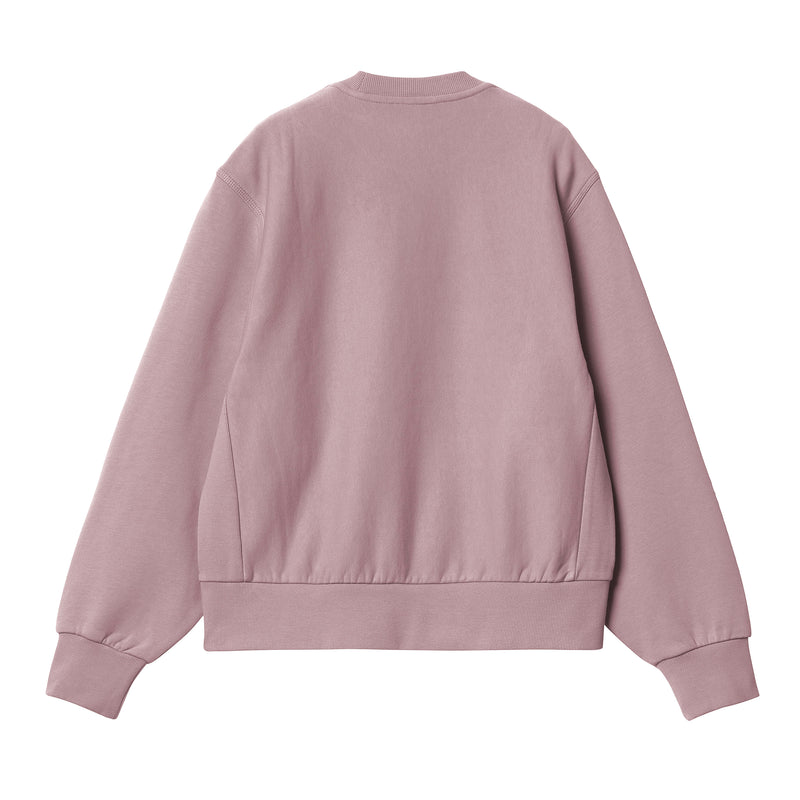 W'  Hooded American Script Sweat // Glassy Pink