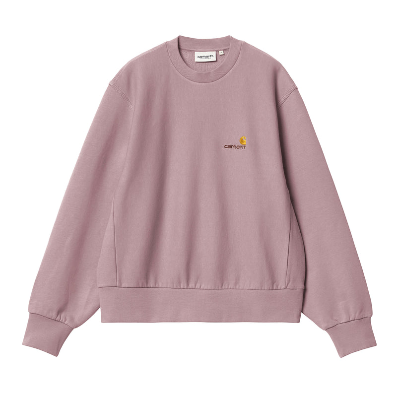 W'  Hooded American Script Sweat // Glassy Pink