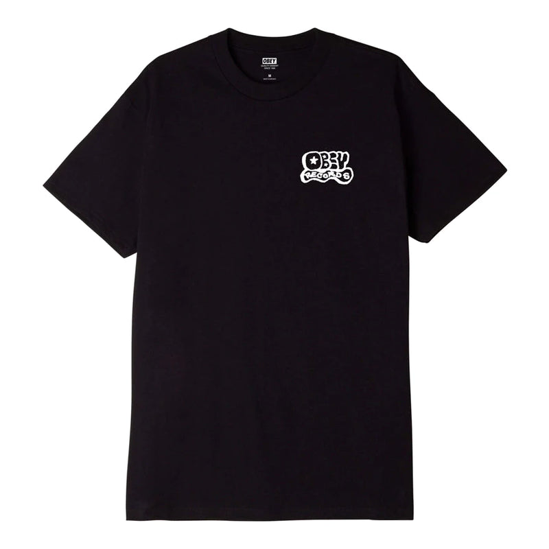 T-shirts - Obey - Records Tee // Black - Stoemp