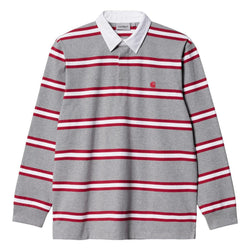 Polos - Carhartt WIP - L/S Tork Rugby Shirt // Tork Stripe/Grey Heather - Stoemp