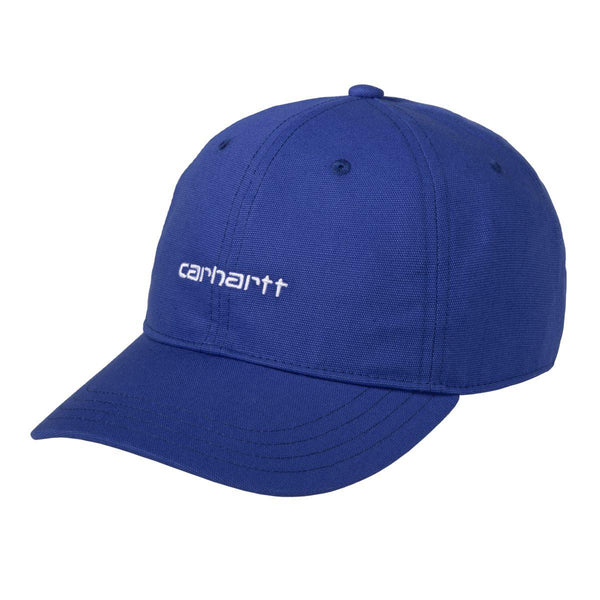 Casquettes & hats - Carhartt WIP - Canvas Script Cap // Lazurite/White - Stoemp