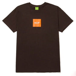 T-shirts - Huf - Essentials Box Logo SS Tee // Chocolate - Stoemp