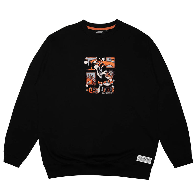 Sweats sans capuche - Jacker - Liberation Crewneck // Black - Stoemp