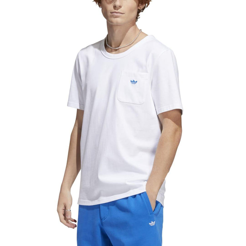 T-shirts - Adidas Skateboarding - Shmoofoil SS Pocket Tee // White/Blue Bird // HM6857 - Stoemp
