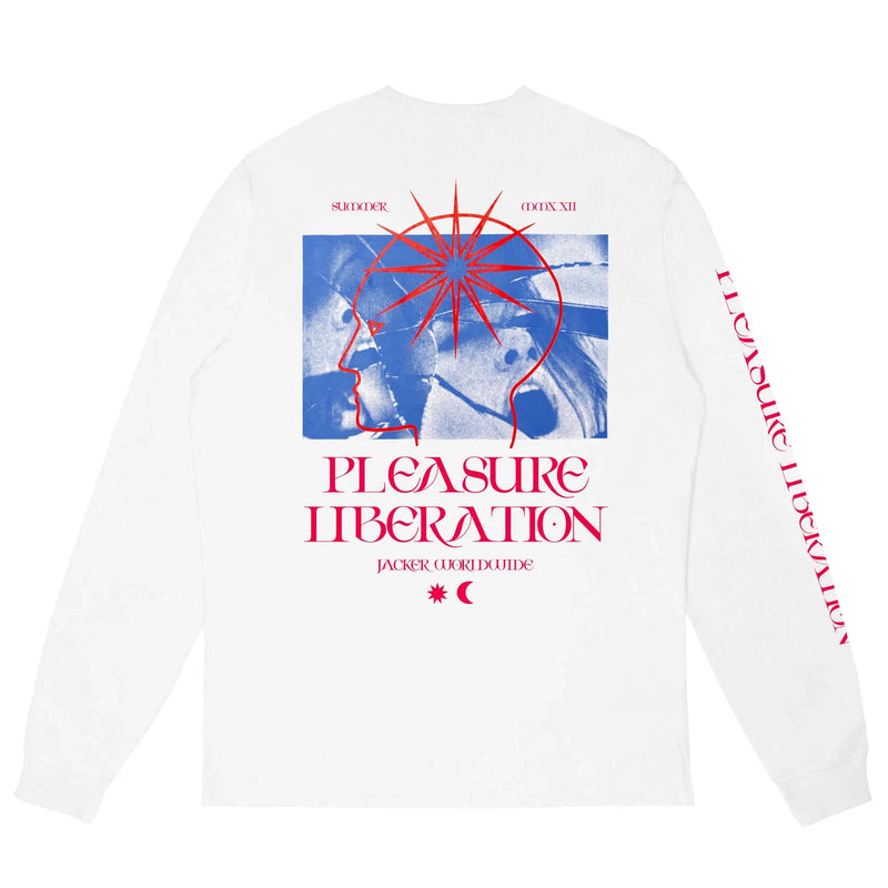 T-shirts - Jacker - Pleasure LS Tee // White - Stoemp