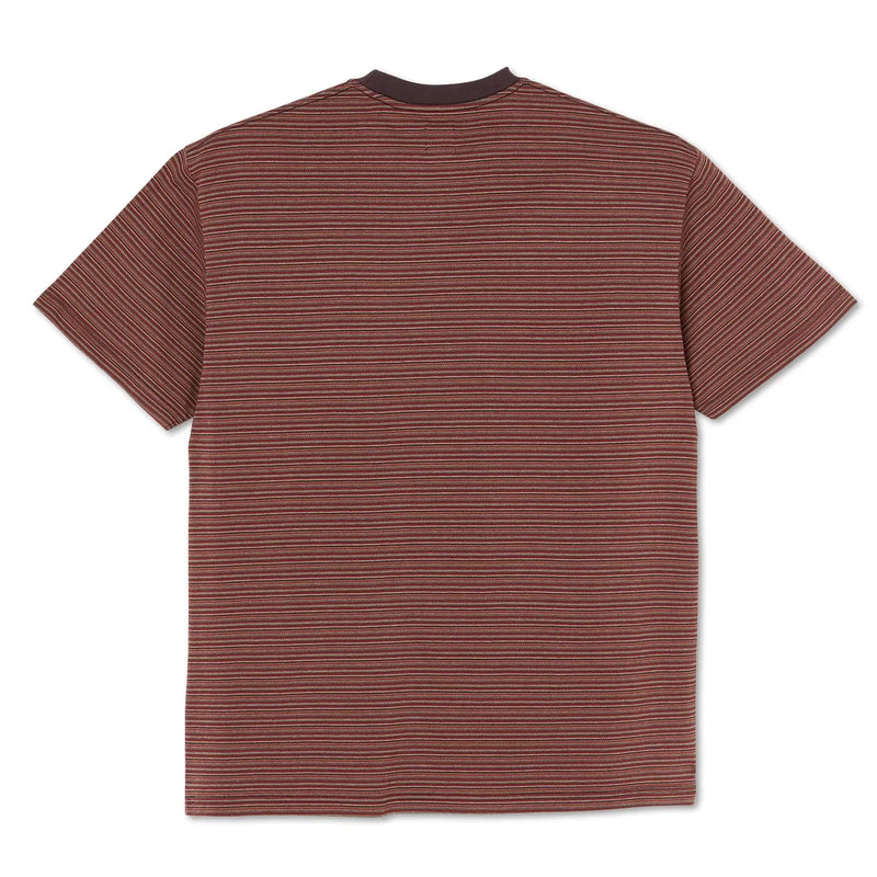 T-shirts - Polar - Dizzy Stripe Tee // Bordeaux - Stoemp