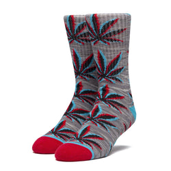 Dim Gray Static Plantlife Sock // Grey Heather Chaussettes Huf