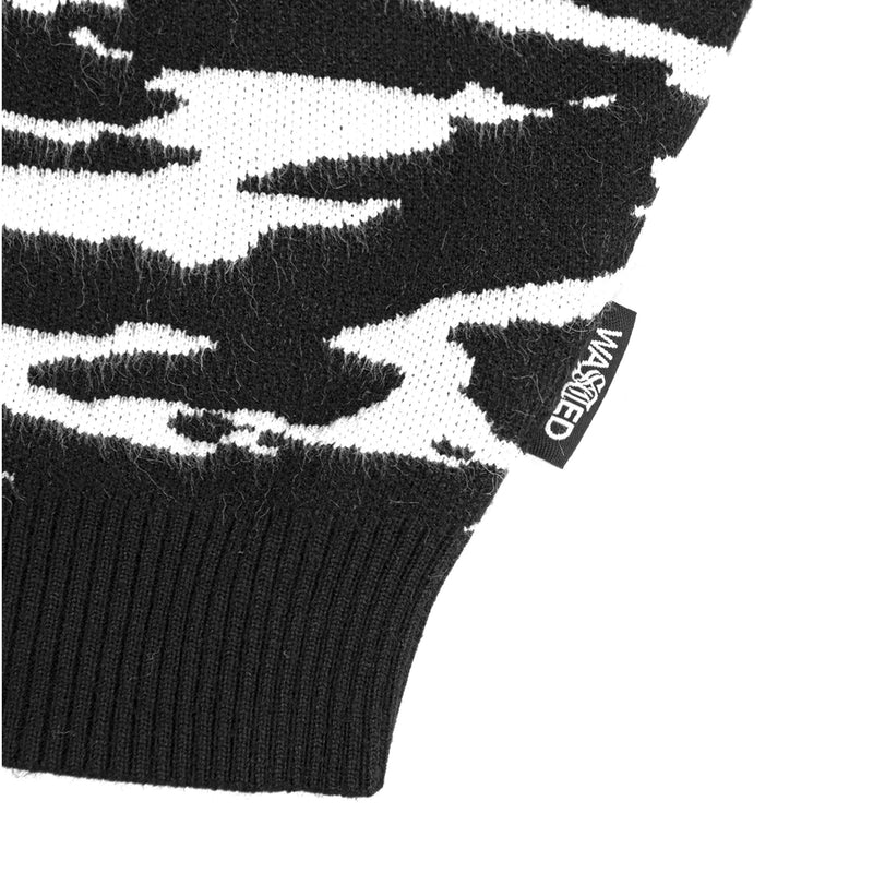 Pulls - Wasted Paris - WM Sweater Vest Harvey // Allover Black & White - Stoemp