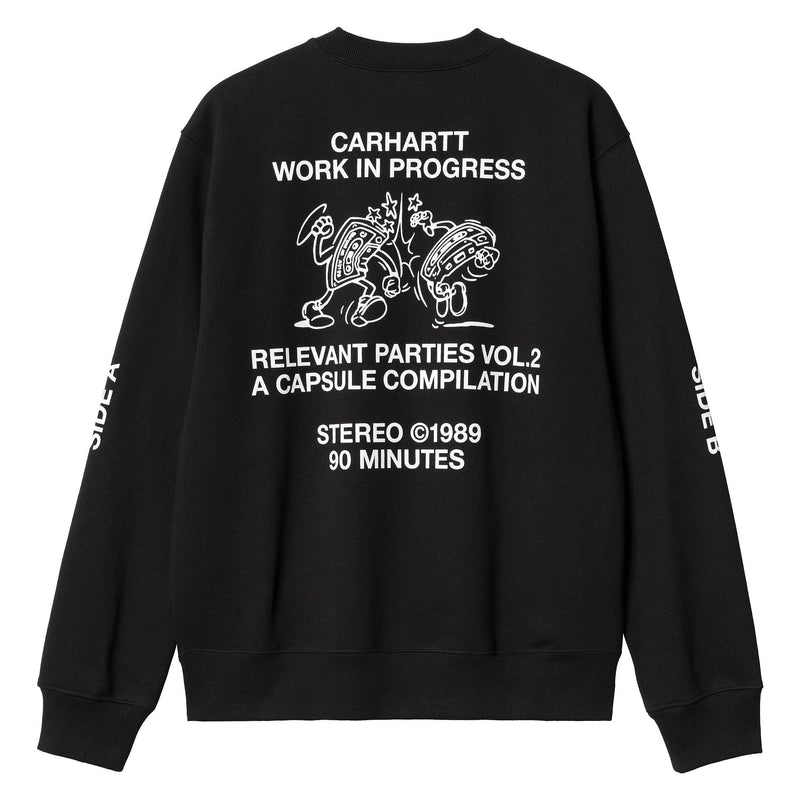 Sweats sans capuche - Carhartt WIP - Relevant Parties Vol 2 Sweatshirt / Relevant Parties // Black/White - Stoemp
