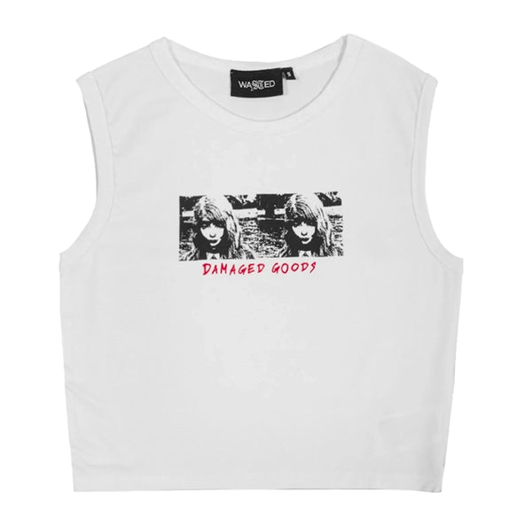 Tops - Wasted Paris - WM Tank Top Damaged Goods  // White - Stoemp