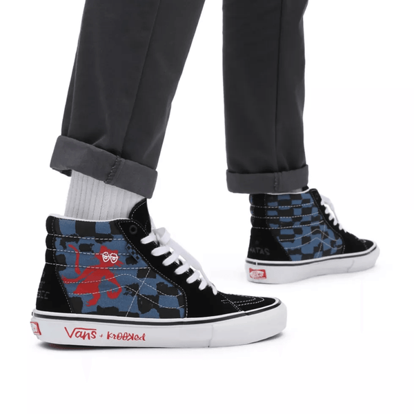 Sneakers - Vans - Skate Sk8-Hi // Krooked By Natas For Ray // Blue - Stoemp