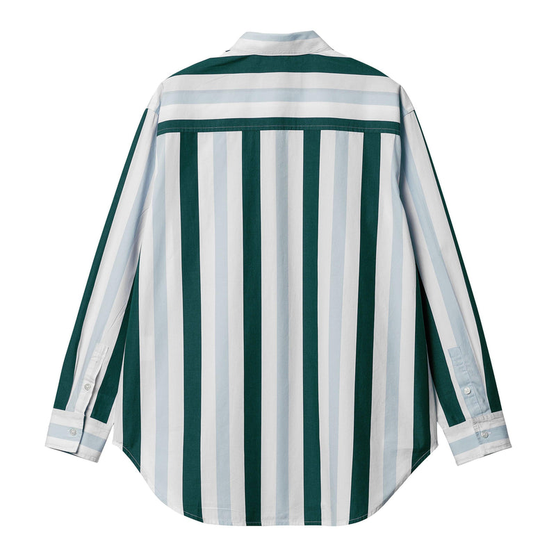 Chemises - Carhartt WIP - W' LS Elcano Shirt // Elcano Stripe/Icarus/Botanic - Stoemp
